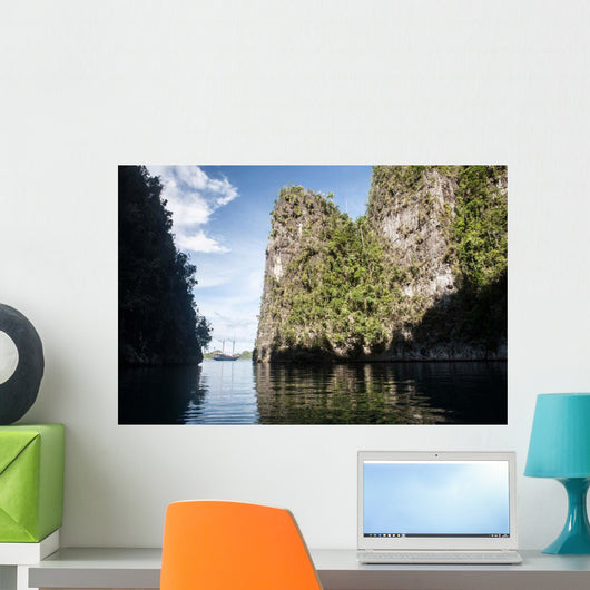 Rugged Limestone Islands Frame Wall Decal Design 3