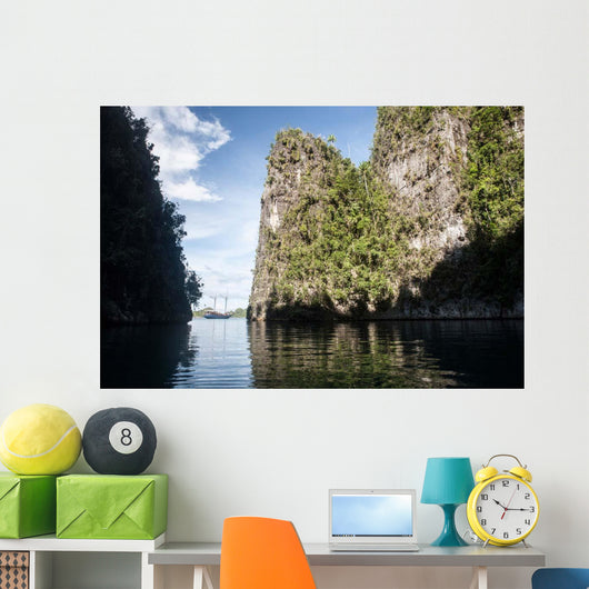 Rugged Limestone Islands Frame Wall Decal Design 3