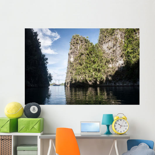 Rugged Limestone Islands Frame Wall Decal Design 3