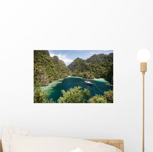 Rugged Limestone Islands Frame Wall Decal Design 2