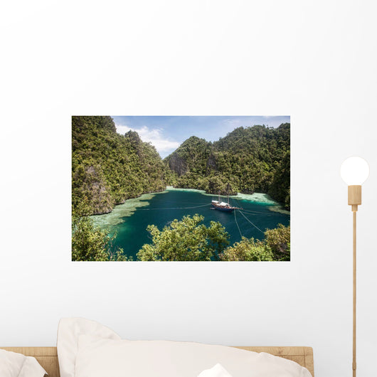 Rugged Limestone Islands Frame Wall Decal Design 2