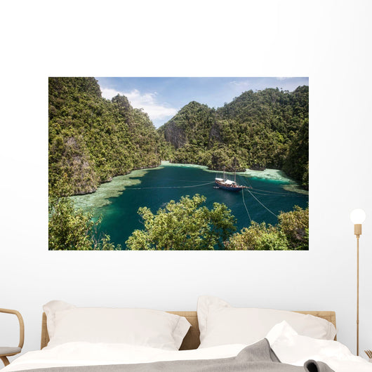 Rugged Limestone Islands Frame Wall Decal Design 2