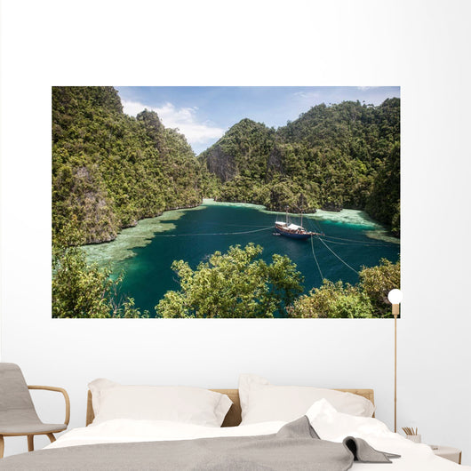 Rugged Limestone Islands Frame Wall Decal Design 2