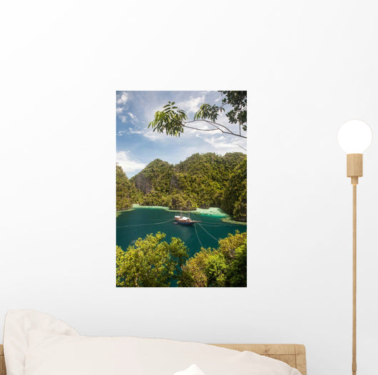 Rugged Limestone Islands Frame Wall Decal Design 1