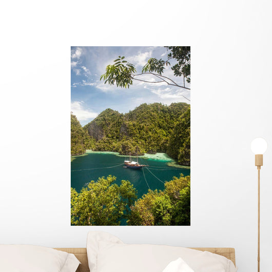 Rugged Limestone Islands Frame Wall Decal Design 1