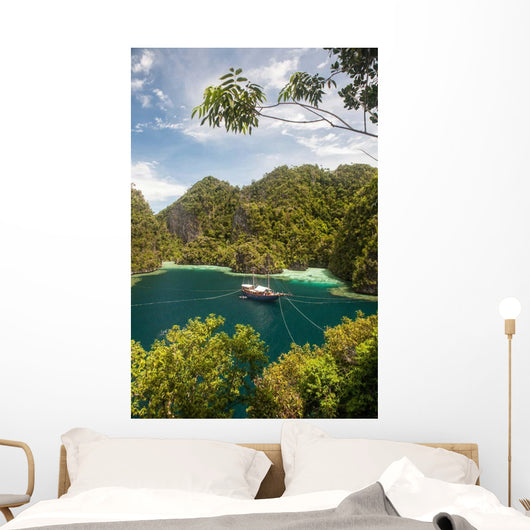 Rugged Limestone Islands Frame Wall Decal Design 1