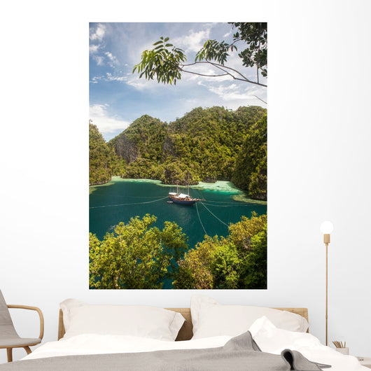 Rugged Limestone Islands Frame Wall Decal Design 1