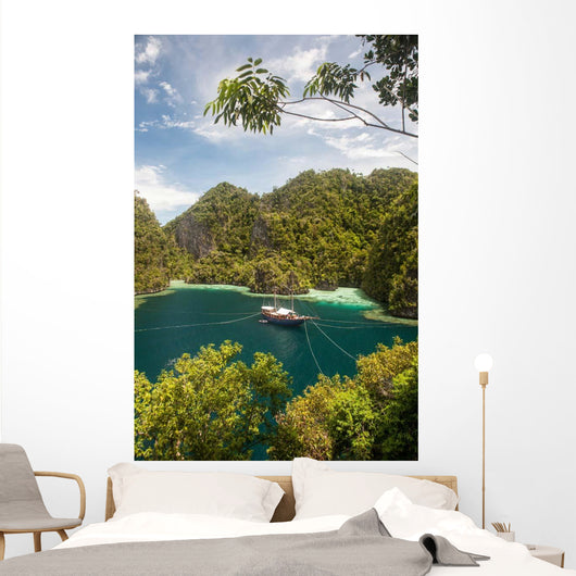 Rugged Limestone Islands Frame Wall Decal Design 1