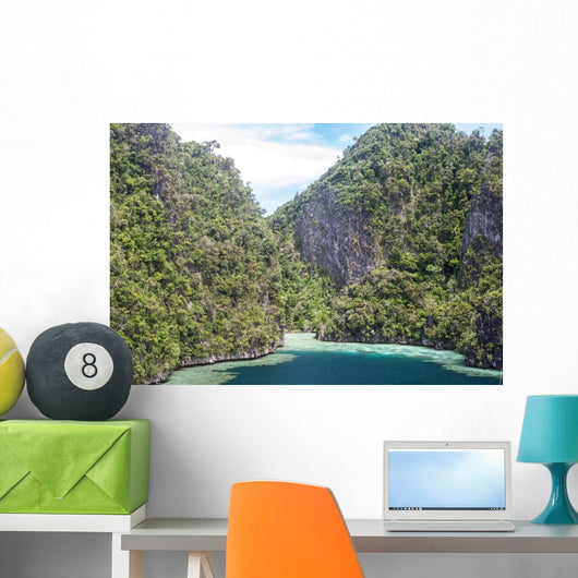 Rugged Limestone Islands Surround Wall Decal Design 7