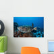 Hawksbill Sea Turtle Swims Wall Decal