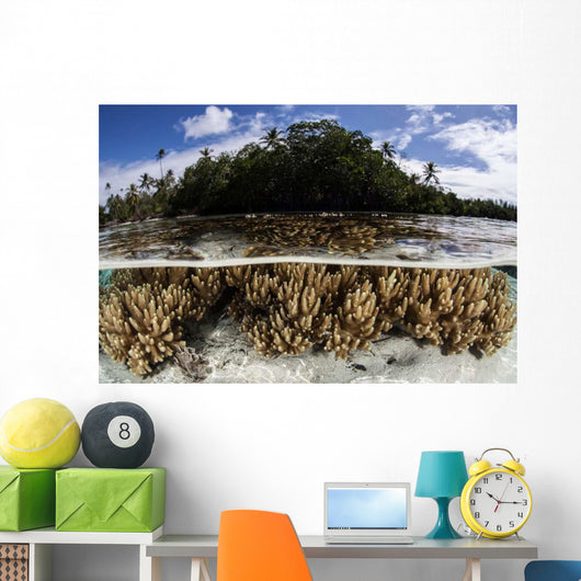 Soft Leather Corals Grow Wall Decal Design 2