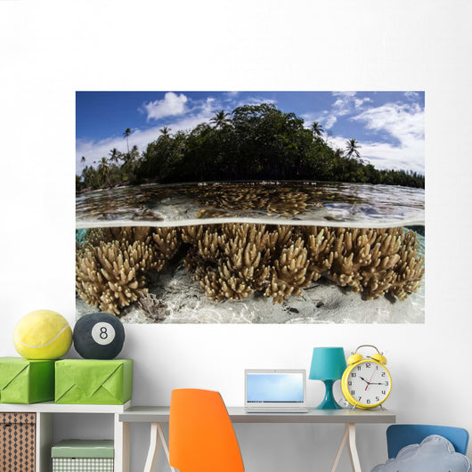 Soft Leather Corals Grow Wall Decal Design 2