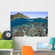 Snorkeler Explores Shallow Lagoon Wall Decal Design 1