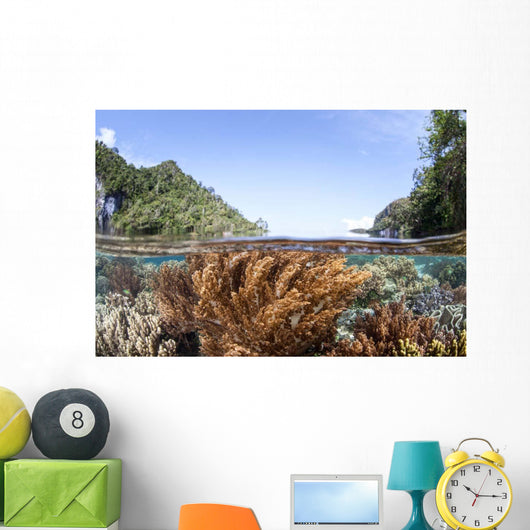 Healthy and Diverse Coral Wall Decal Design 3