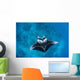 Large Reef Manta Ray Wall Decal Design 1
