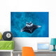 Large Reef Manta Ray Wall Decal Design 1