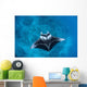 Large Reef Manta Ray Wall Decal Design 1