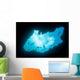 Snorkelers Swim above Blue Wall Decal