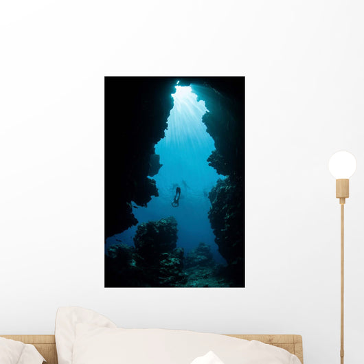 Sunlight Descends Underwater and Wall Decal Design 1