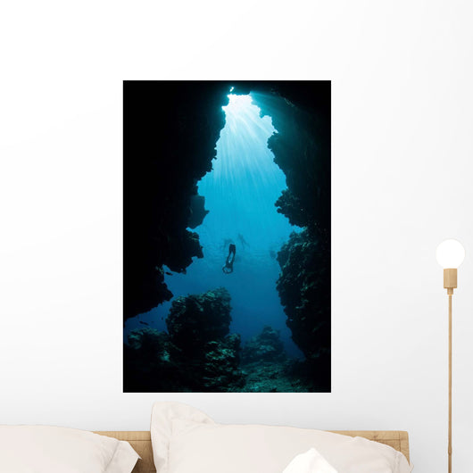 Sunlight Descends Underwater and Wall Decal Design 1