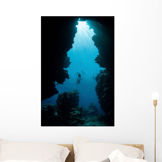 Sunlight Descends Underwater and Wall Decal Design 1