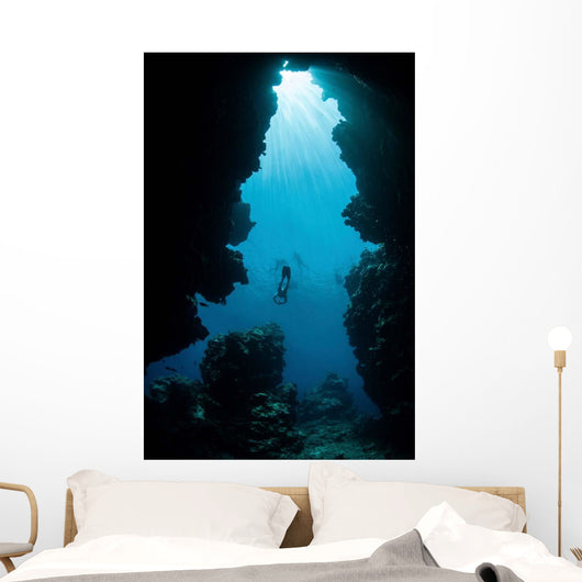 Sunlight Descends Underwater and Wall Decal Design 1