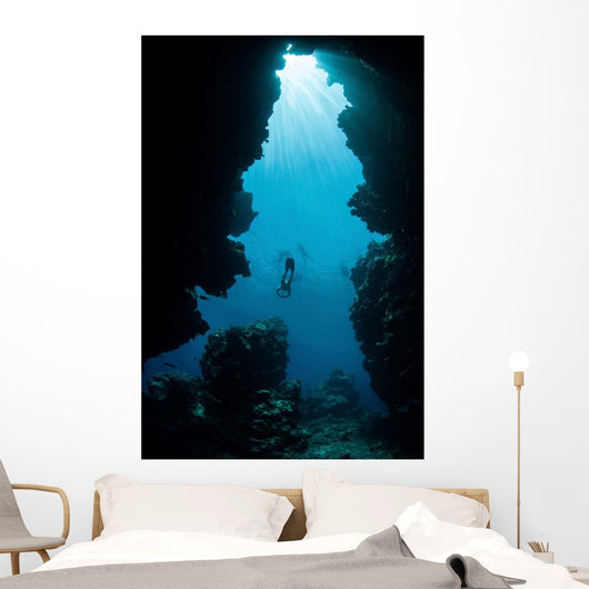 Sunlight Descends Underwater and Wall Decal Design 1