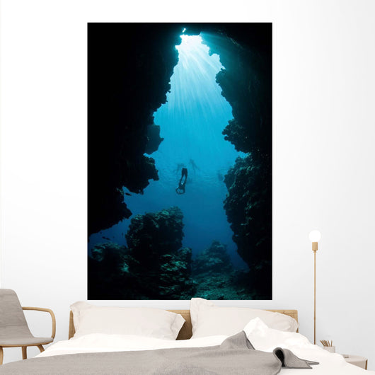 Sunlight Descends Underwater and Wall Decal Design 1