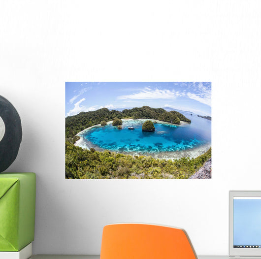 Rugged Limestone Islands Surround Wall Decal Design 1
