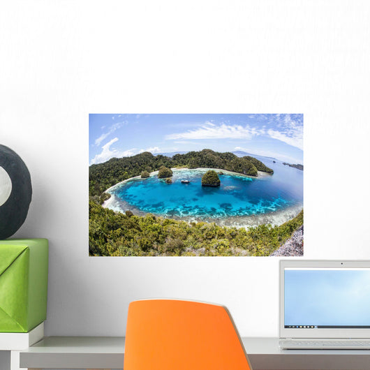 Rugged Limestone Islands Surround Wall Decal Design 1