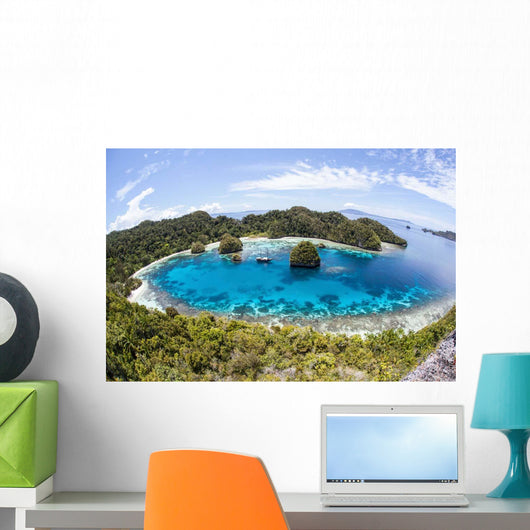 Rugged Limestone Islands Surround Wall Decal Design 1