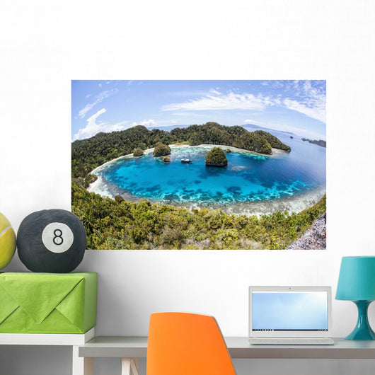 Rugged Limestone Islands Surround Wall Decal Design 1