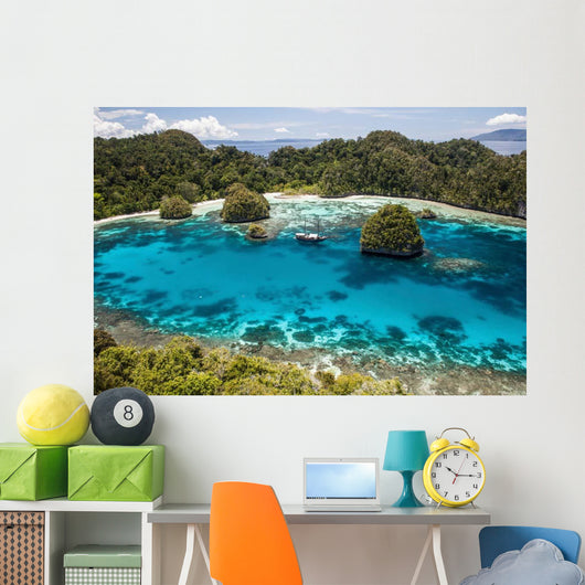 Indonesian Pinisi Schooner Lagoon Wall Decal