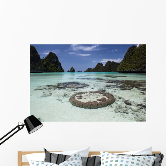 Limestone Islands Surround Corals Wall Decal Design 3