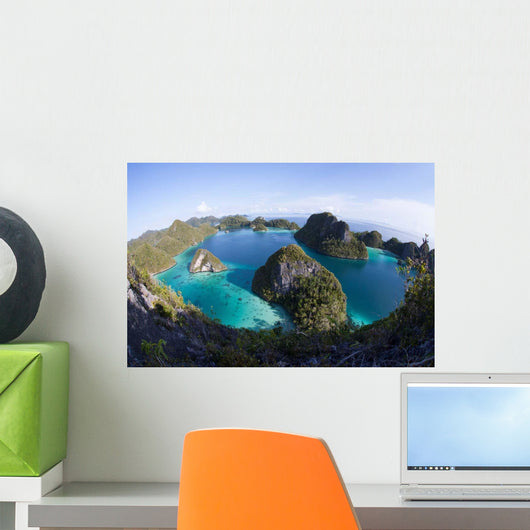 Limestone Islands Surround Lagoon Wall Decal Design 2