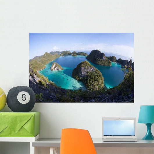 Limestone Islands Surround Lagoon Wall Decal Design 2