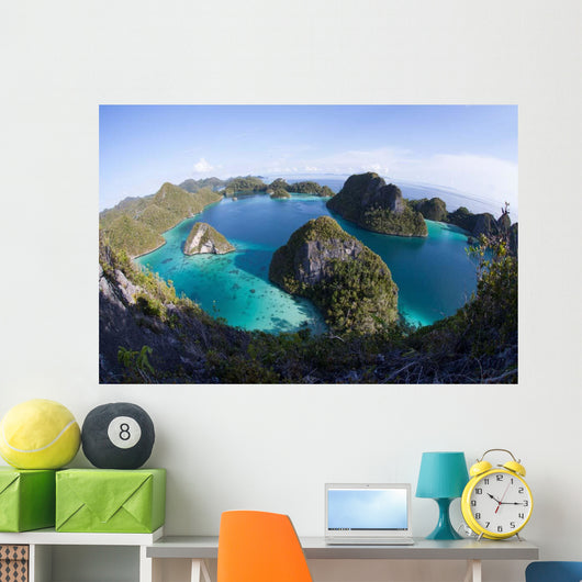 Limestone Islands Surround Lagoon Wall Decal Design 2