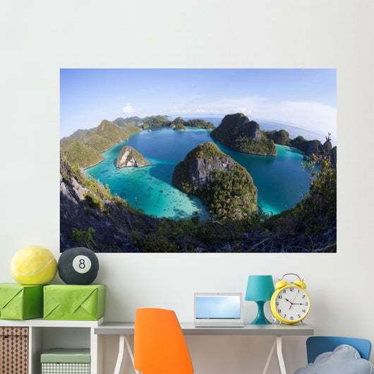 Limestone Islands Surround Lagoon Wall Decal Design 2