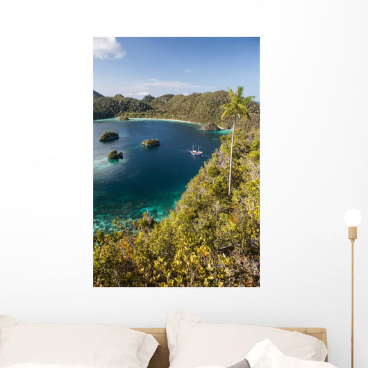 Forest-covered Limestone Islands Surround Wall Decal Design 3