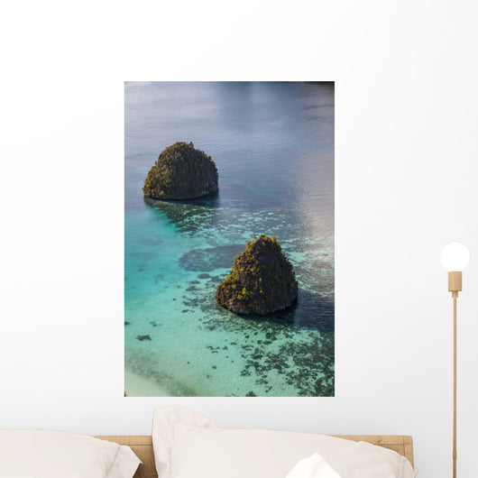 Limestone Islands Surrounded Coral Wall Decal Design 3