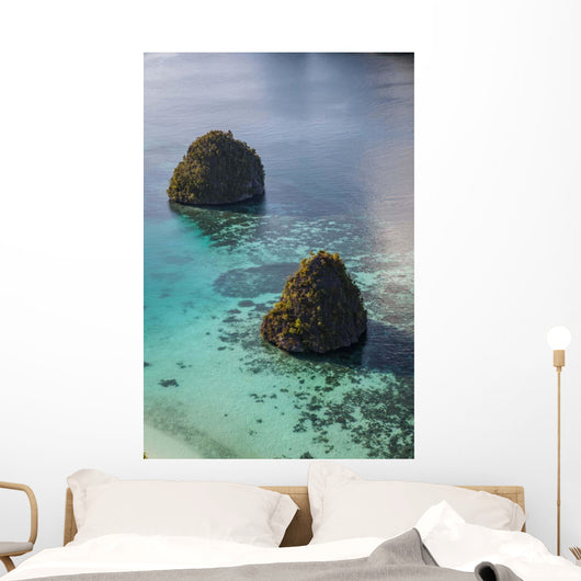 Limestone Islands Surrounded Coral Wall Decal Design 3