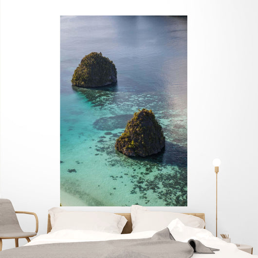 Limestone Islands Surrounded Coral Wall Decal Design 3