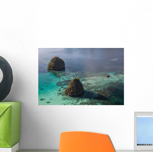 Limestone Islands Surrounded Coral Wall Decal Design 2