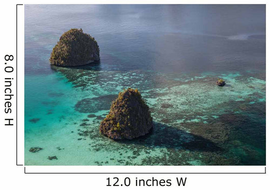 Limestone Islands Surrounded Coral Wall Decal Design 2