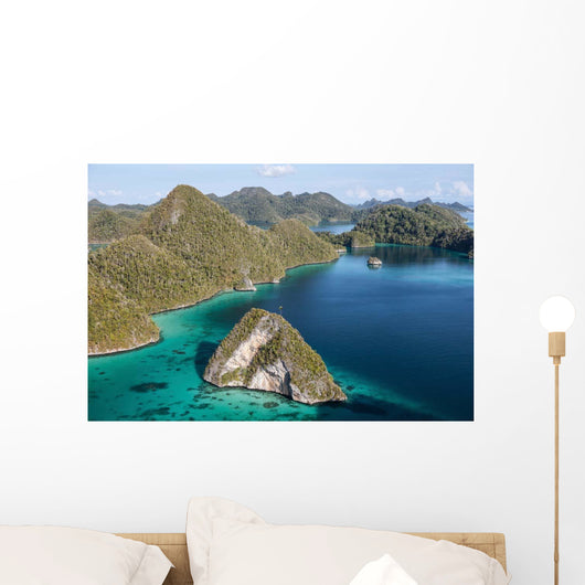 Forest-covered Limestone Islands Surround Wall Decal Design 2