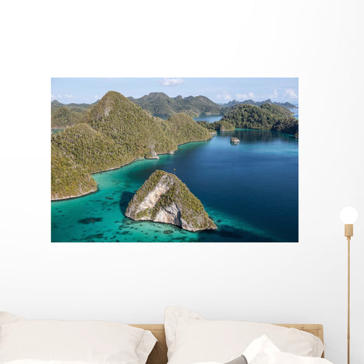 Forest-covered Limestone Islands Surround Wall Decal Design 2
