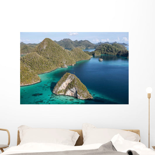 Forest-covered Limestone Islands Surround Wall Decal Design 2