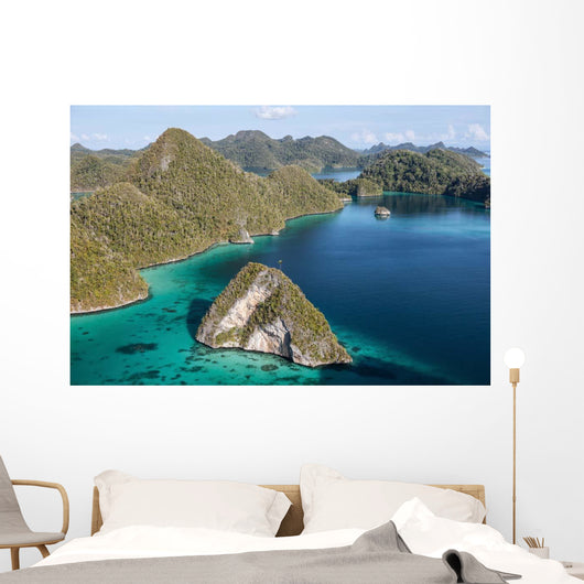 Forest-covered Limestone Islands Surround Wall Decal Design 2