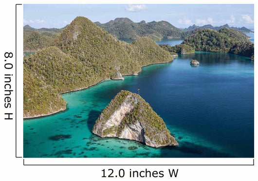Forest-covered Limestone Islands Surround Wall Decal Design 2