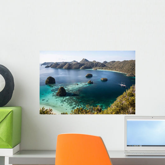 Forest-covered Limestone Islands Surround Wall Decal Design 1